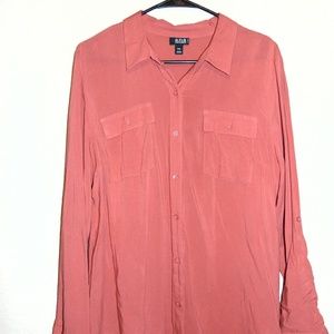 Pink button up blouse